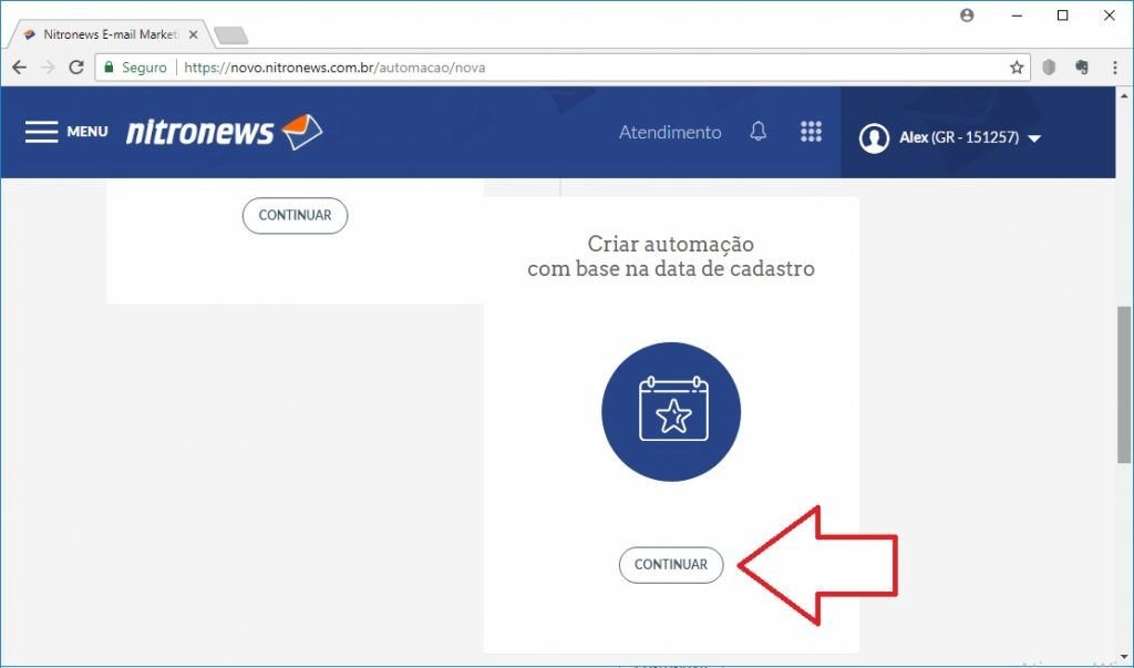 data de cadastro